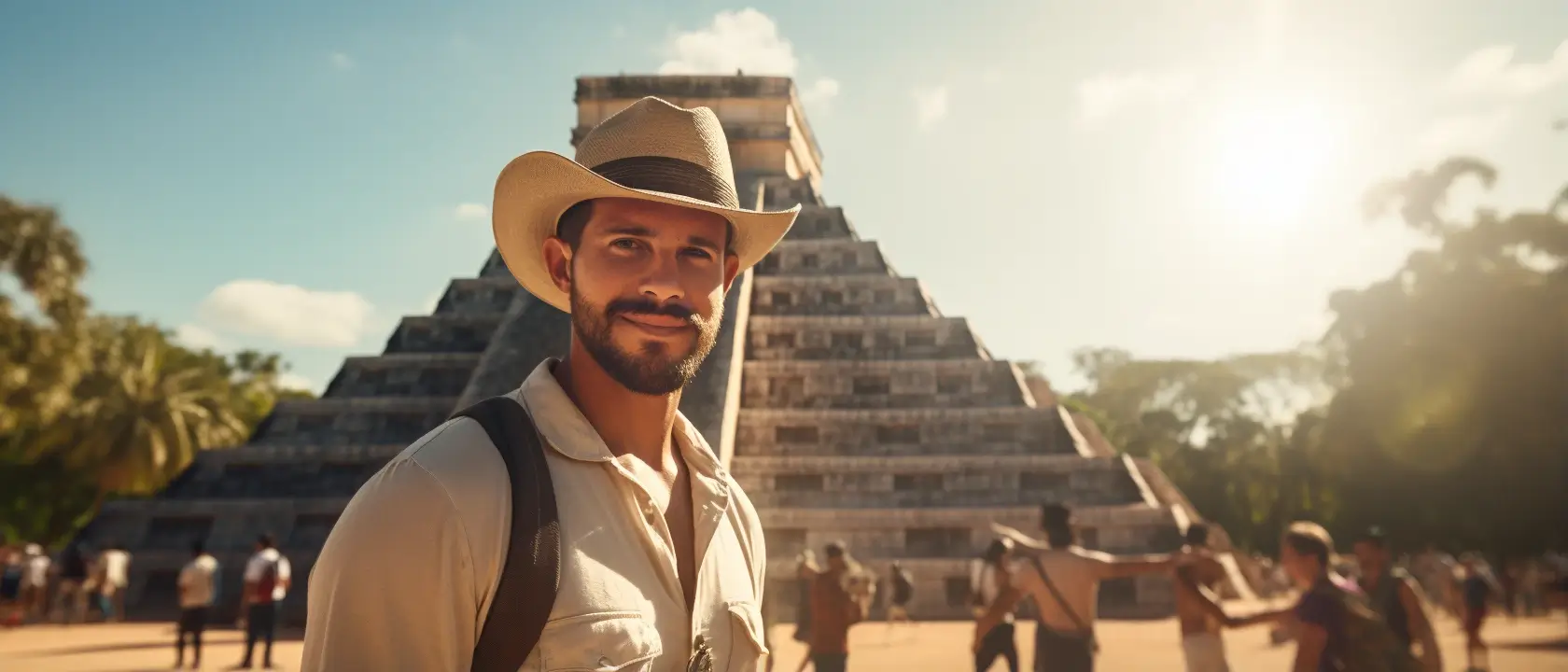 Pirámide de Chichén Itzá cerca del Cenote Ik Kil